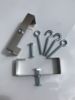 Picture of 2 Stainless-Steel Clinch-It brackets for 4"Concrete Fence Posts with Screw, Hook and Eye Bolts